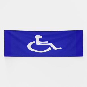 Gehandicapten met een handicap spandoek