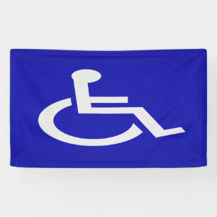 Gehandicapten met een handicap spandoek