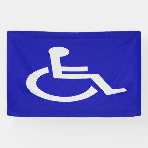 Gehandicapten met een handicap spandoek