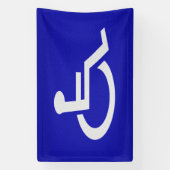 Gehandicapten met een handicap spandoek (Verticaal)