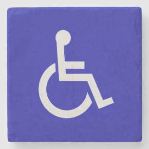 Gehandicapten met een handicap stenen onderzetter