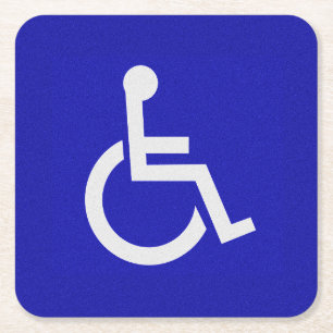 Gehandicapten met een handicap vierkante kartonnen onderzetter