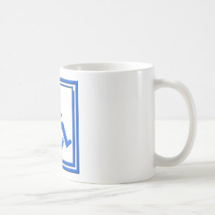 Gehandicapten stijlvol symbool Blauw Koffiemok
