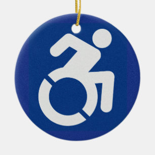Gehandicapten teken Modern Keramisch Ornament
