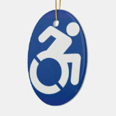 Gehandicapten teken Modern Keramisch Ornament (Links)