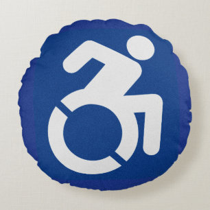 Gehandicapten teken Modern Rond Kussen
