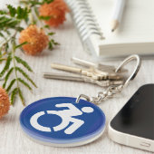 Gehandicapten teken Modern Sleutelhanger (Voorkant Rechts)