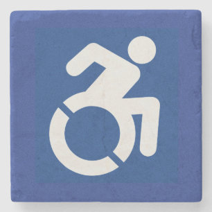 Gehandicapten teken Modern Stenen Onderzetter