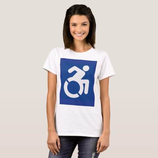 Gehandicapten teken Modern T-shirt (Voorkant volledig)