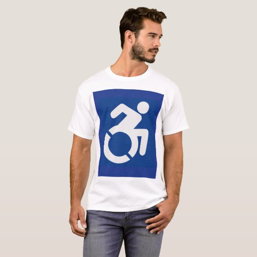 Gehandicapten teken Modern T-shirt (Voorkant volledig)