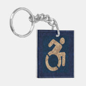 Gehandicapten Textured Sleutelhanger (Voorkant Links)