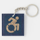 Gehandicapten Textured Sleutelhanger (Achterkant)