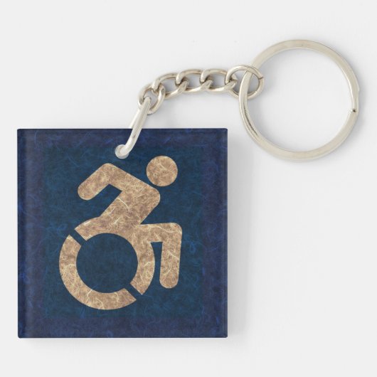 Gehandicapten Textured Sleutelhanger (Achterkant)