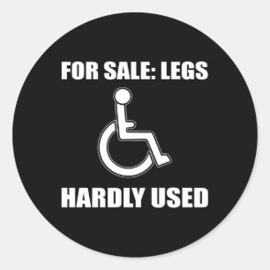 Gehandicapten voor rolstoel Humor Ronde Sticker