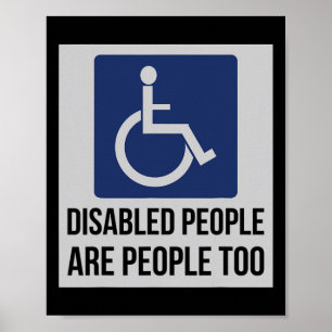 Gehandicapten zijn ook mensen voor de gehandicapte poster