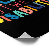 Gehandicapten zwaarder wegen dan bijzondere vormen poster (Hoek)