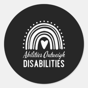 Gehandicapten zwaarder wegen dan bijzondere vormen ronde sticker