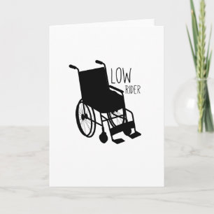 Gehandicaptenbewustzijn Rolstoel Funny Low Rider Kaart
