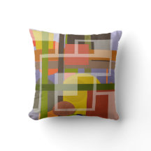 Geharmoniseerd kussen met modern abstract design