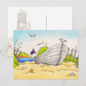 Gehavende boot - Briefkaart (Voorkant / Achterkant)