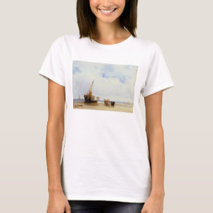 Gehavende schepen en een wagon nabij Trouville, c. T-shirt