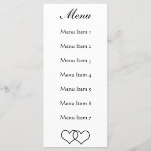 Geheel interlocked harten - zwart en wit menu