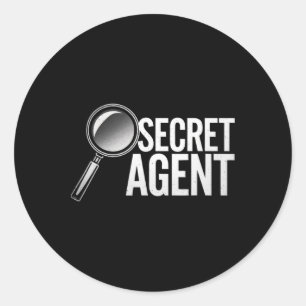 Geheim Agent - Geheim Agent Kostuum Inspecteur Spy Ronde Sticker