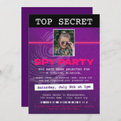 geheim agent spion partij kaart (Voorkant / Achterkant)