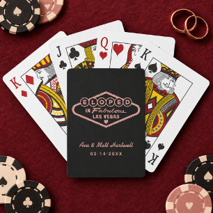 Geheim huwelijk in het prachtige Las Vegas Black R Pokerkaarten