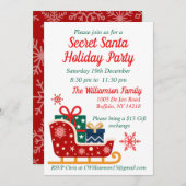 Geheim kerstfeest kaart (Voorkant / Achterkant)