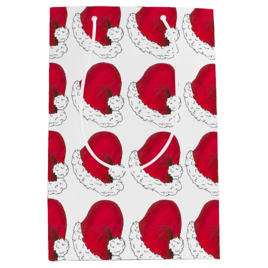 Geheim Sinterklaas Vader Kerst Rood Pet Medium Cadeauzakje (Voorkant)