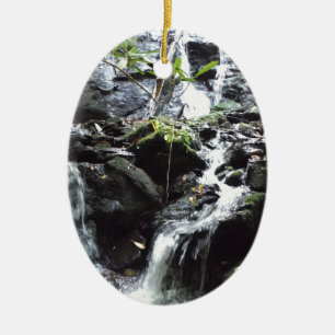Geheim Smoky Mountain Waterfall Keramisch Ornament