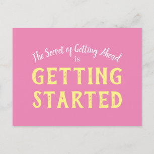 Geheim van Succes Inspirerend Motivatie Citaat Briefkaart