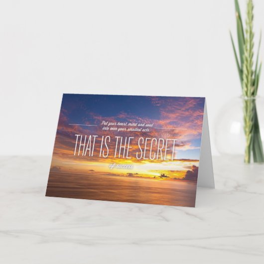 Geheim van Succes - Motivatie Citaat Kaart (Voorkant)