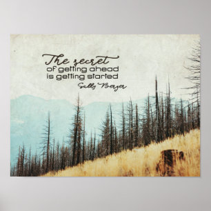 Geheim van vooruit te komen poster