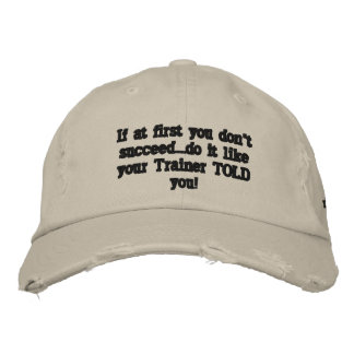 Geheim voor succes geborduurde pet