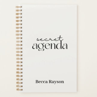 Geheime agenda Zwart-wit Minimalistische planner
