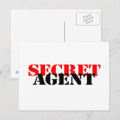 Geheime agent briefkaart (Voorkant / Achterkant)