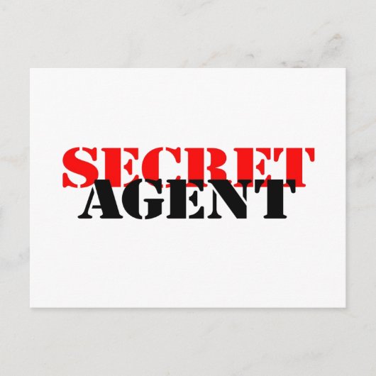 Geheime agent briefkaart (Voorkant)