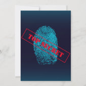 Geheime agent Detective Spy Mystery Party Kaart (Achterkant)