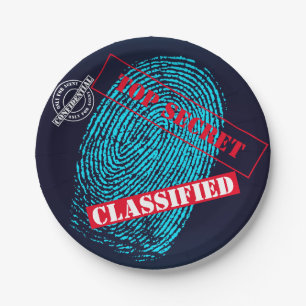 Geheime agent Detective Spy Mystery Party Papieren Bordje
