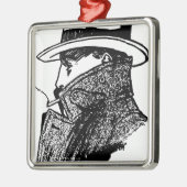 Geheime agent metalen ornament (Links)