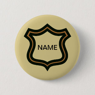 Geheime Agent-naambadge, tekst bewerken Ronde Button 5,7 Cm