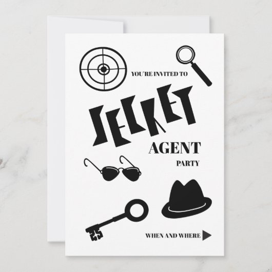 Geheime agent partij kaart (Voorkant)