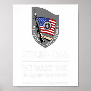 Geheime Amerikaanse gedachtenpolitie Oost-Duitse s Poster