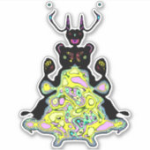 Geheime anatomie van een ruimtehamster v1 sticker (Voorkant)