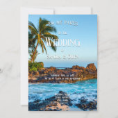 Geheime Beach Maui, Tropisch, Paradise, bruiloft Kaart (Voorkant)