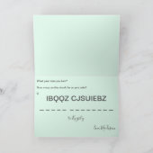 Geheime Code Verjaardag 🕵️♂️ Grappige Samenzwerin Kaart (Binnen)