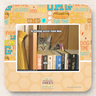 Geheime deur van de kamer activeren drankjes onderzetter