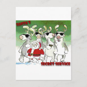 Geheime dienst van de Kerstman Feestdagenkaart